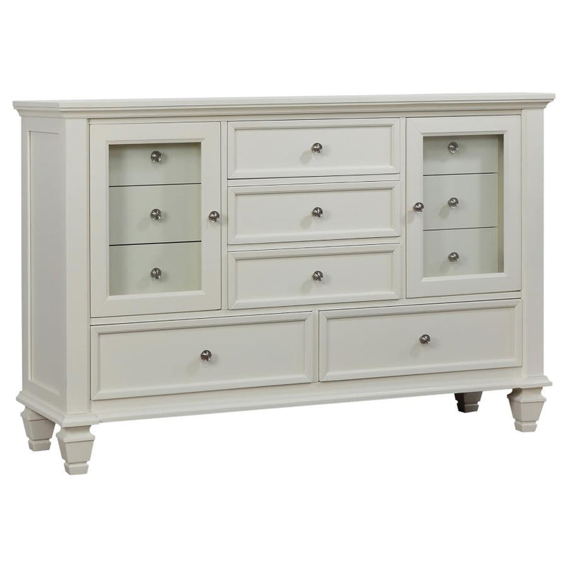 Sandy Beach 5-piece Queen Bedroom Set Cream White-zoom-