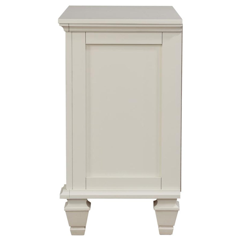 Sandy Beach 3-drawer Nightstand Cream White-zoom-
