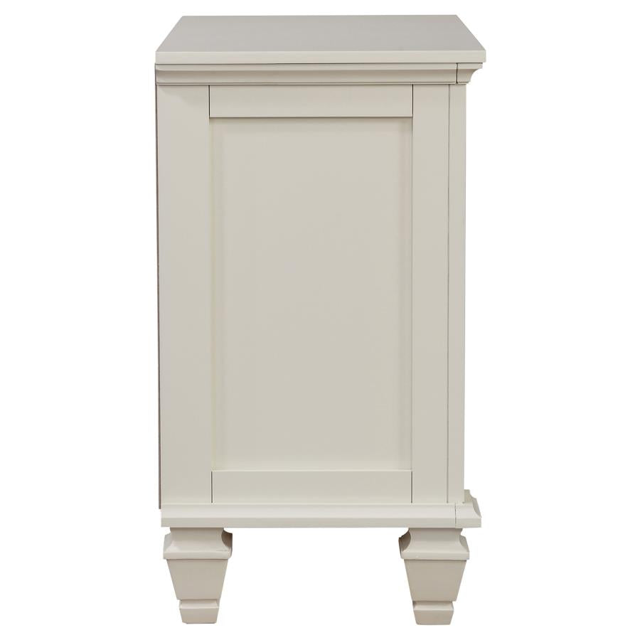 Sandy Beach 3-drawer Nightstand Cream White-zoom-9