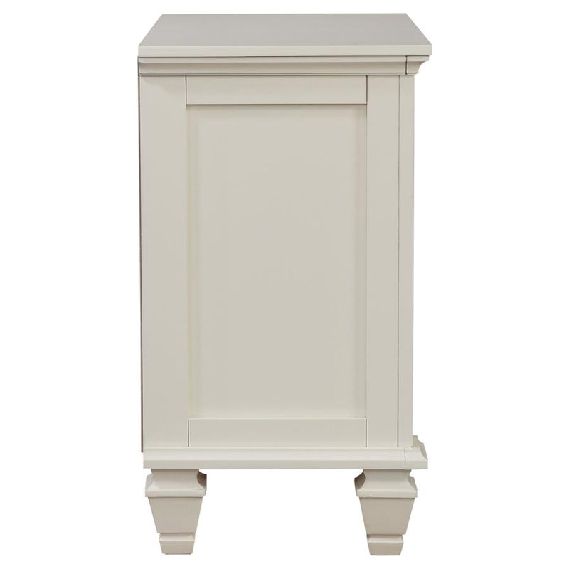 Sandy Beach 3-drawer Nightstand Cream White-zoom-