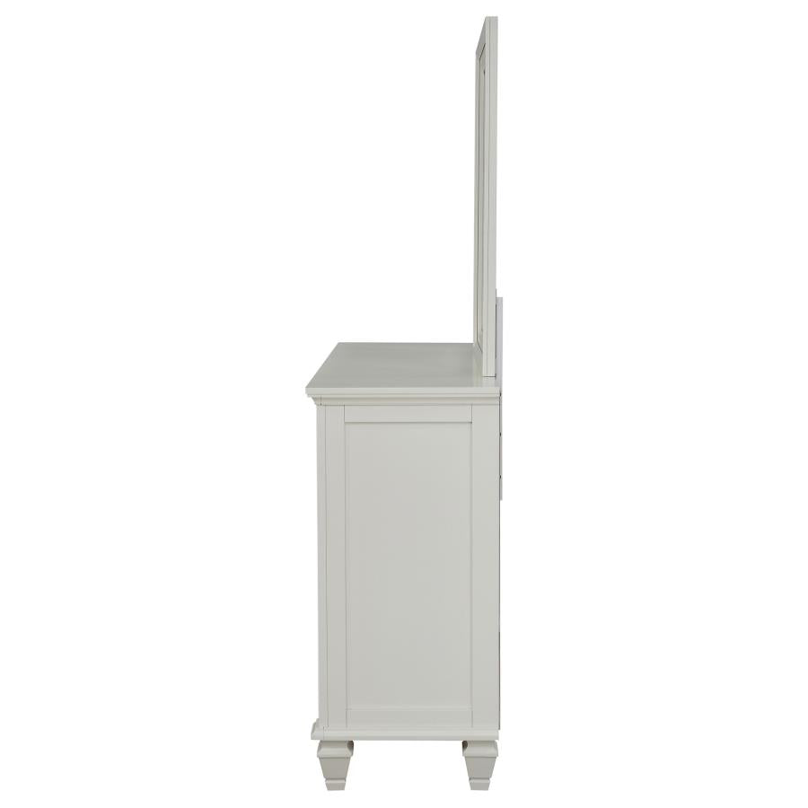 Sandy Beach 11-drawer Dresser with Mirror Cream White-zoom-5