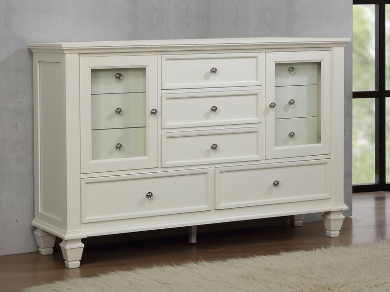 Sandy Beach 11-drawer Dresser Cream White-zoom-