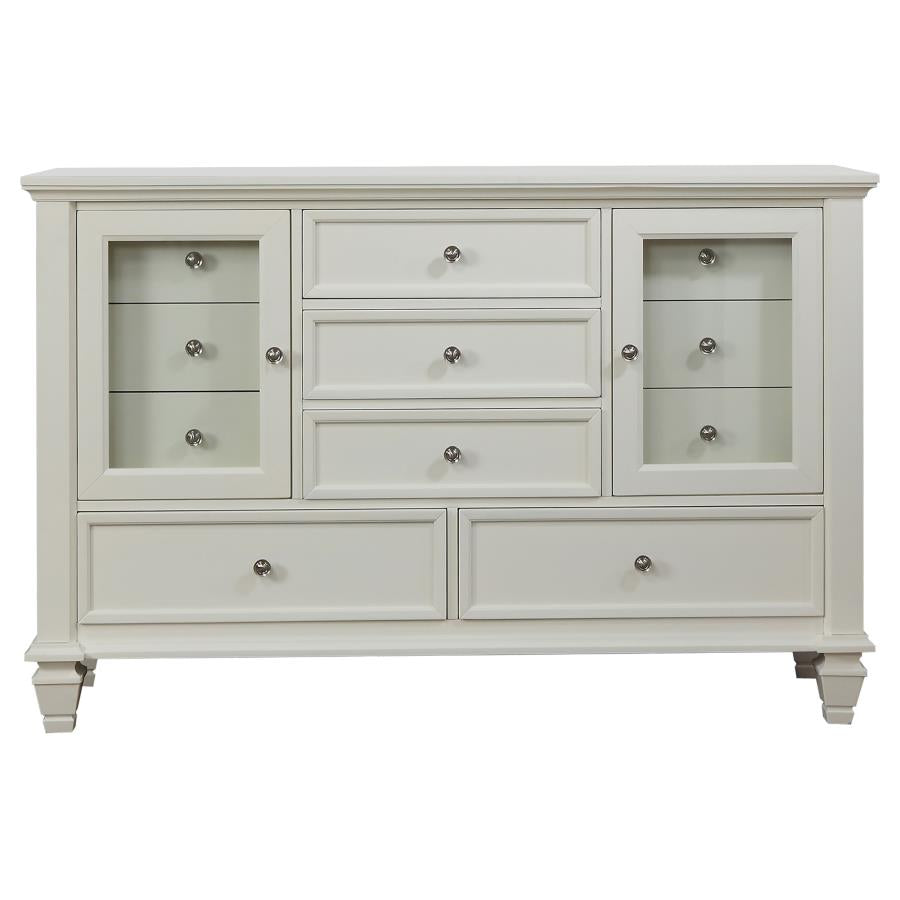 Sandy Beach 11-drawer Dresser Cream White-zoom-3