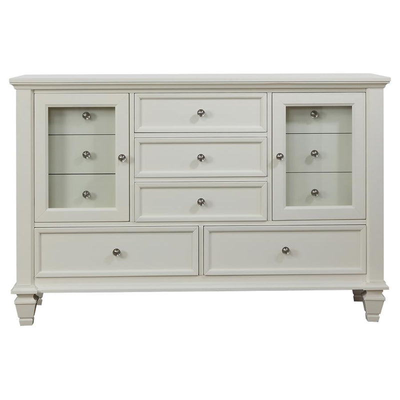 Sandy Beach 11-drawer Dresser Cream White-zoom-
