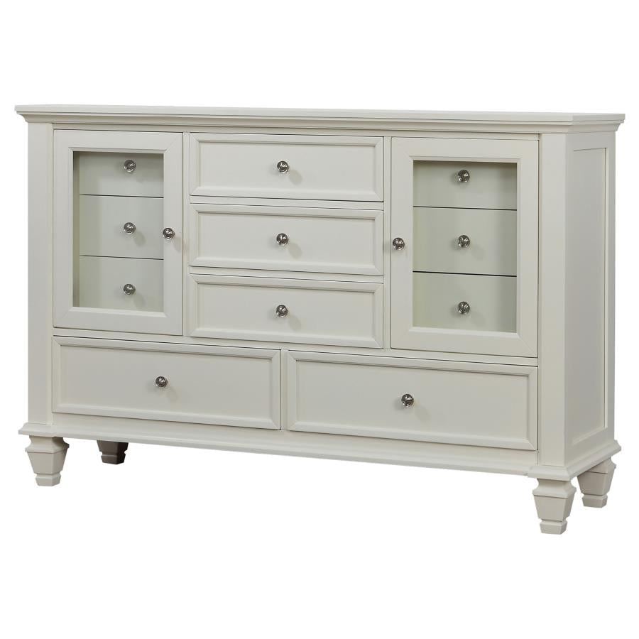 Sandy Beach 11-drawer Dresser Cream White-4