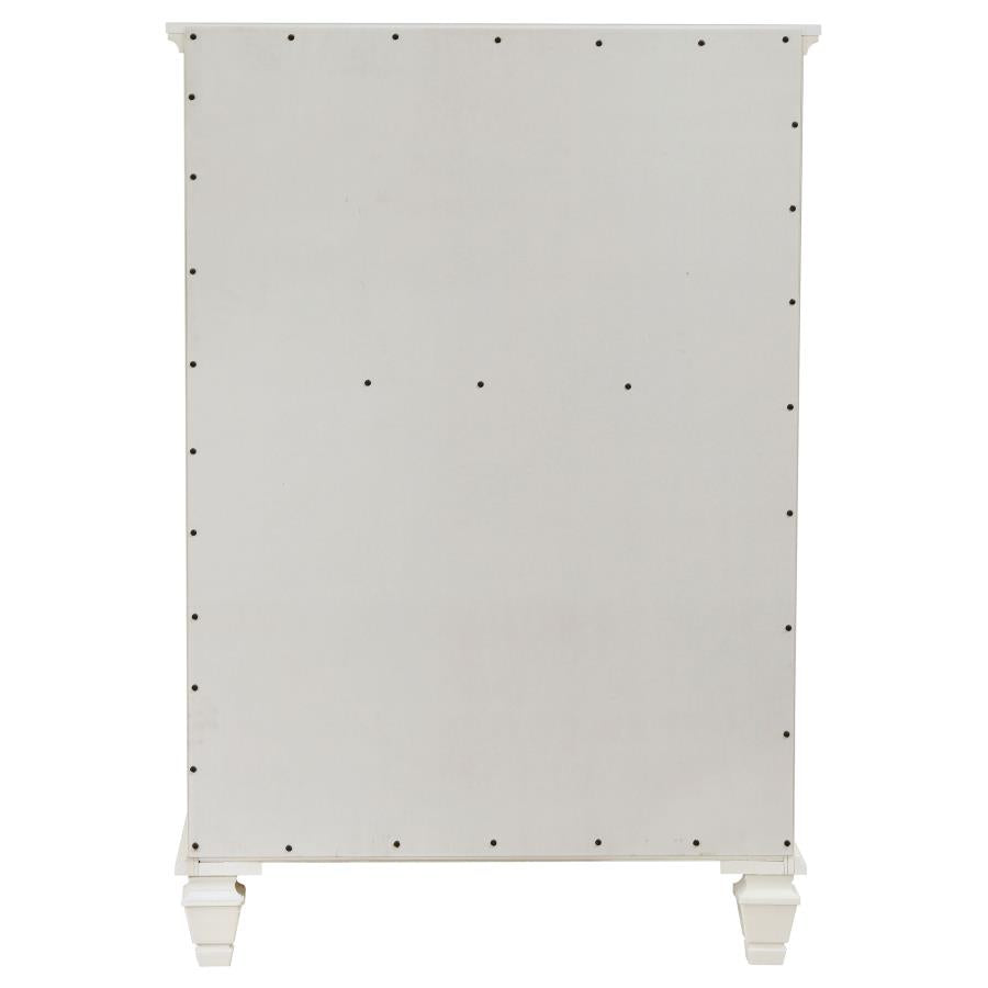 Sandy Beach 5-drawer Bedroom Chest Cream White-7