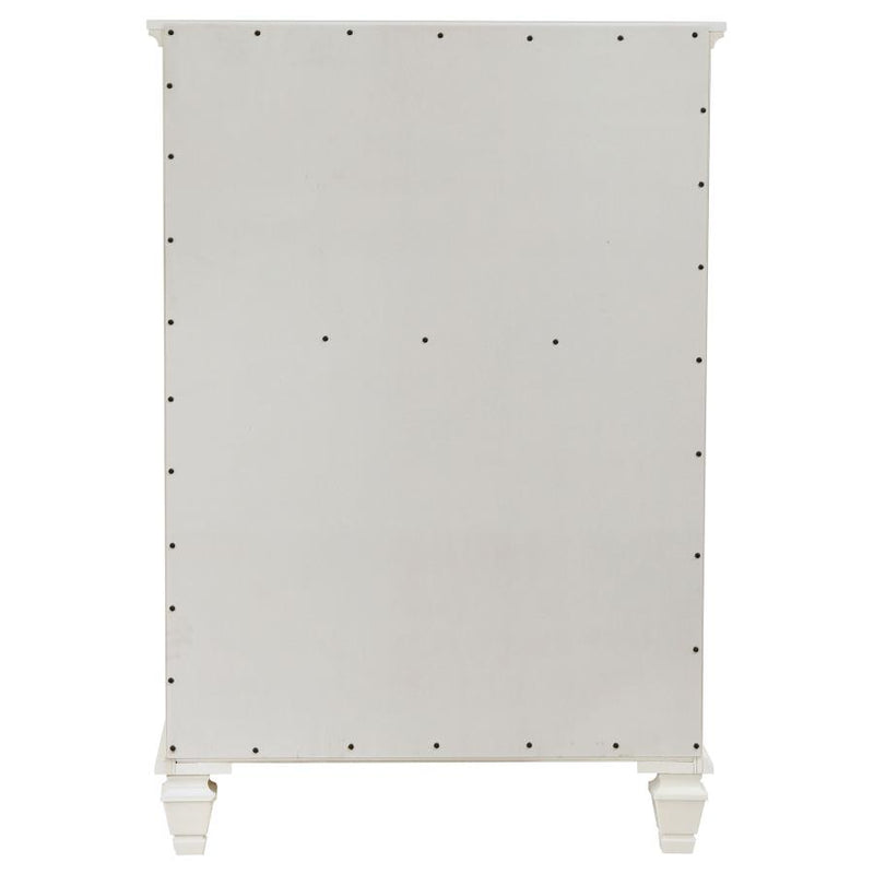 Sandy Beach 5-drawer Bedroom Chest Cream White-zoom-