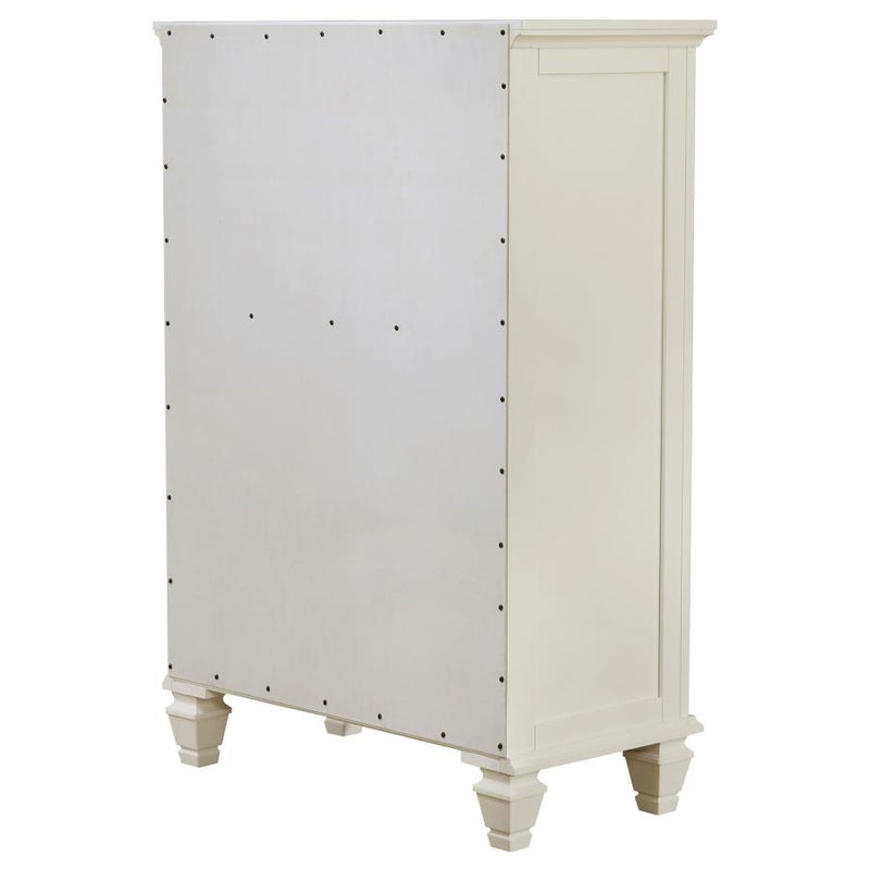 Sandy Beach 5-drawer Bedroom Chest Cream White-zoom-