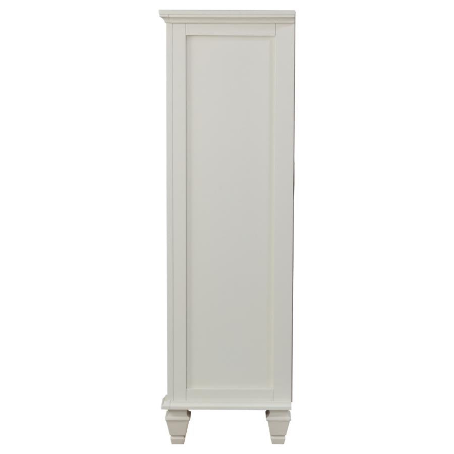 Sandy Beach 8-drawer Door Chest Cream White-zoom-5