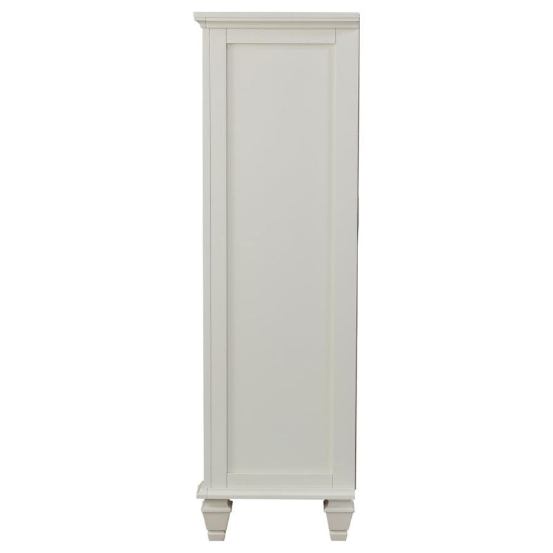Sandy Beach 8-drawer Door Chest Cream White-zoom-
