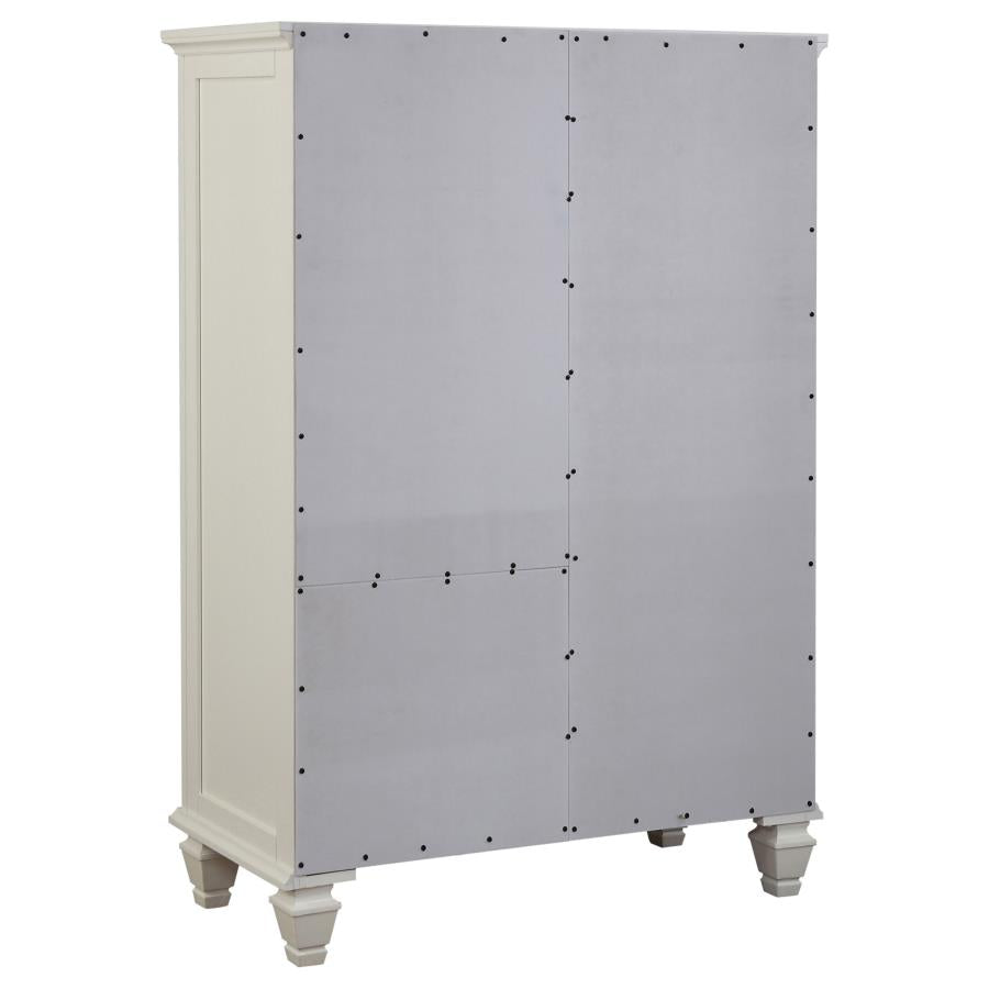 Sandy Beach 8-drawer Door Chest Cream White-6