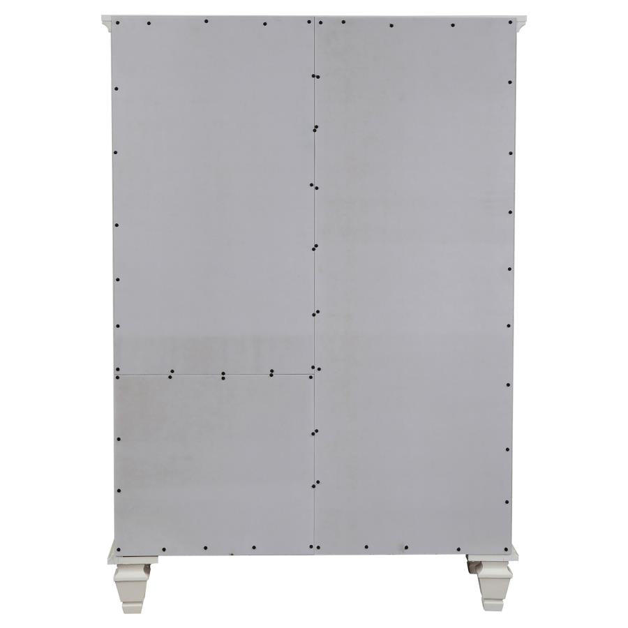 Sandy Beach 8-drawer Door Chest Cream White-zoom-7