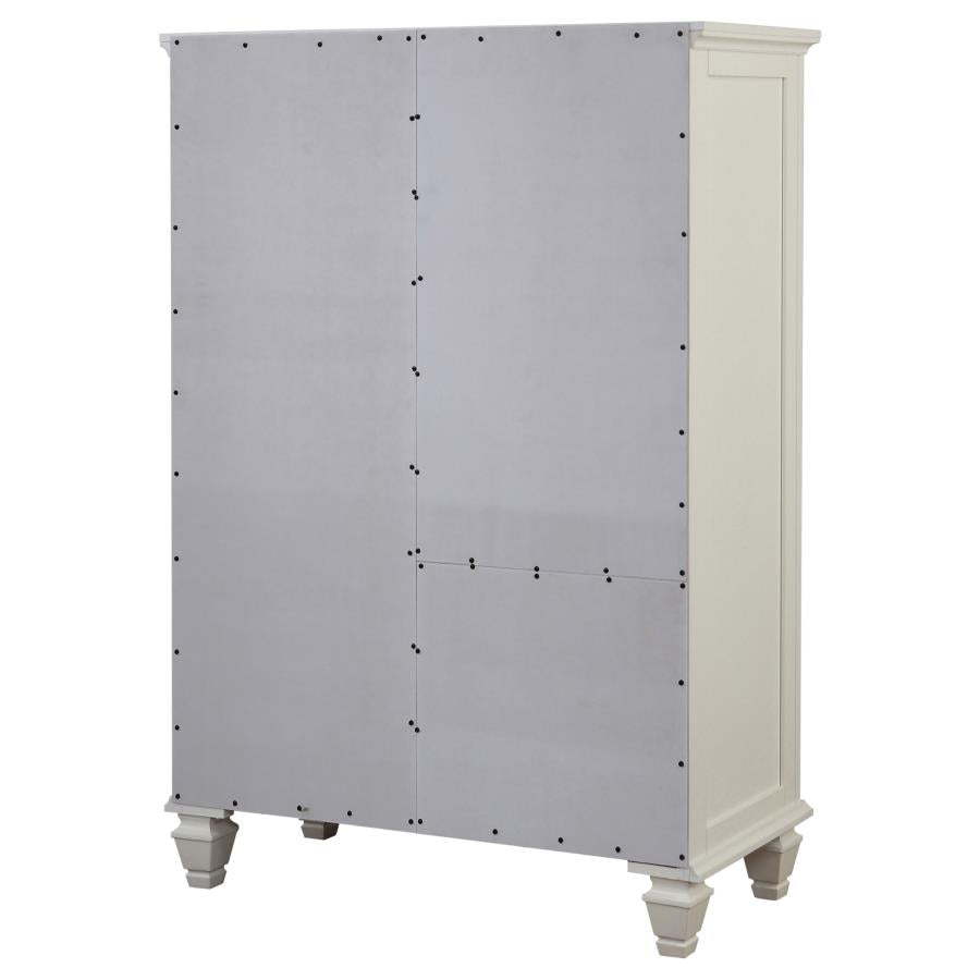 Sandy Beach 8-drawer Door Chest Cream White-zoom-8