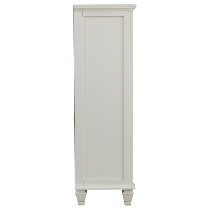 Sandy Beach 8-drawer Door Chest Cream White-zoom-