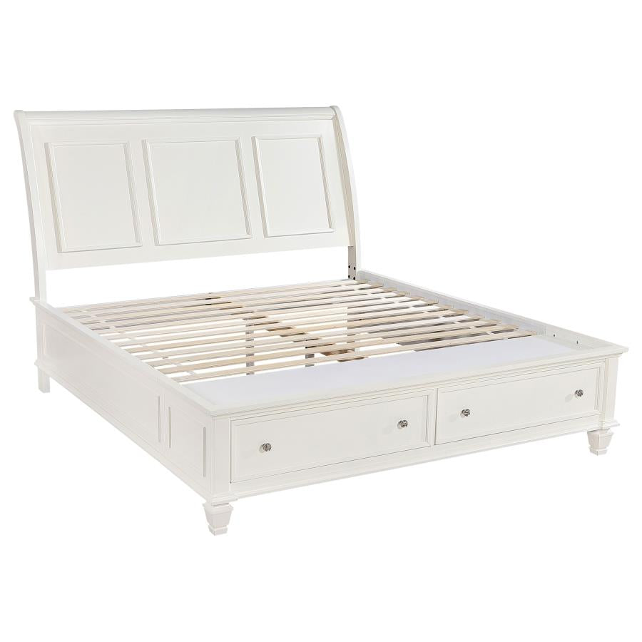 Sandy Beach 4-piece Eastern King Bedroom Set Cream White-zoom-3