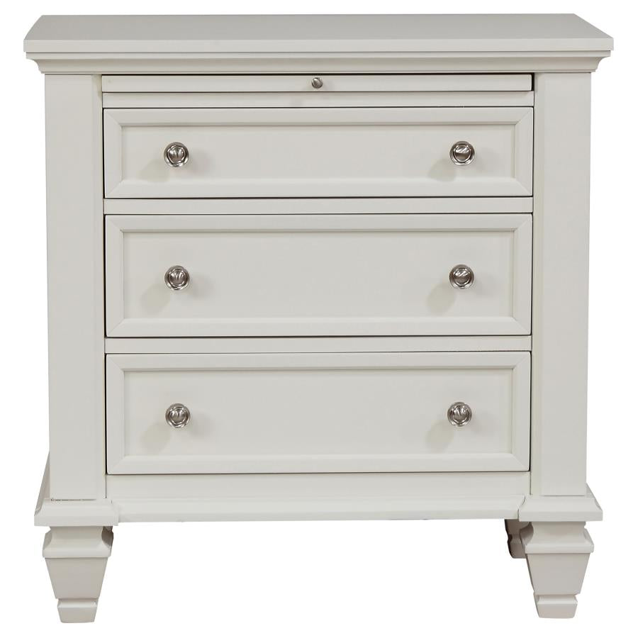 Sandy Beach 4-piece Eastern King Bedroom Set Cream White-6
