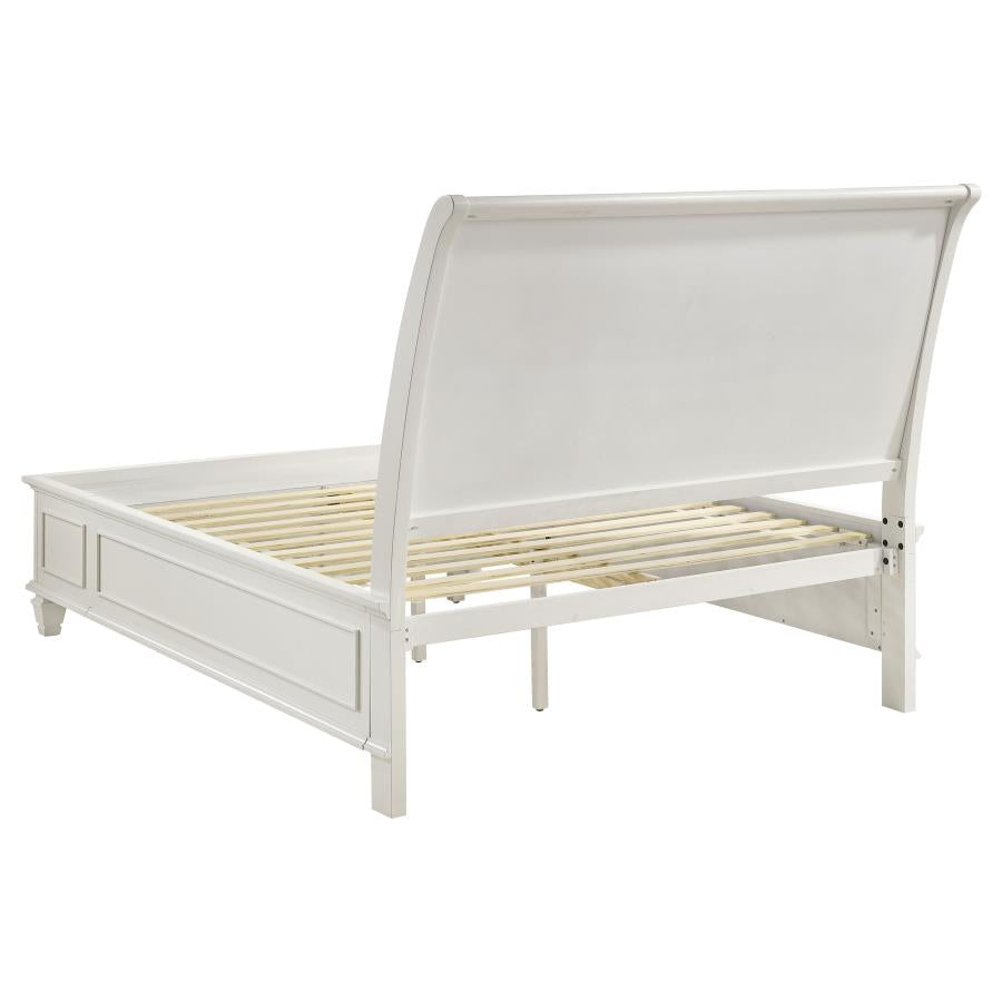 Sandy Beach Wood Queen Storage Panel Bed Cream White-zoom-4