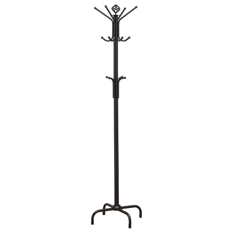 Collier 12 Hook Freestanding Coat Rack Hat Hanger Black-zoom-