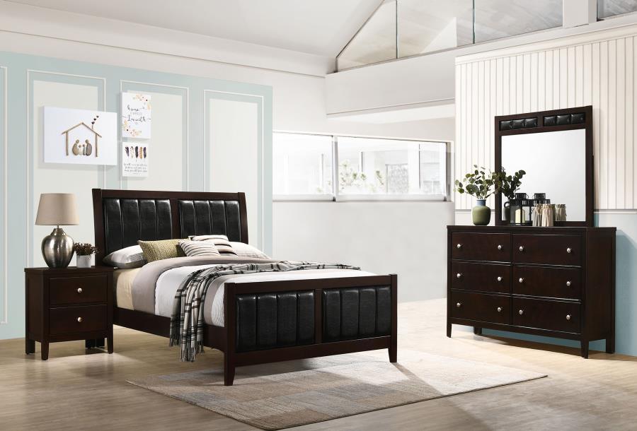 Carlton 4-piece Full Bedroom Set Cappuccino-zoom-1