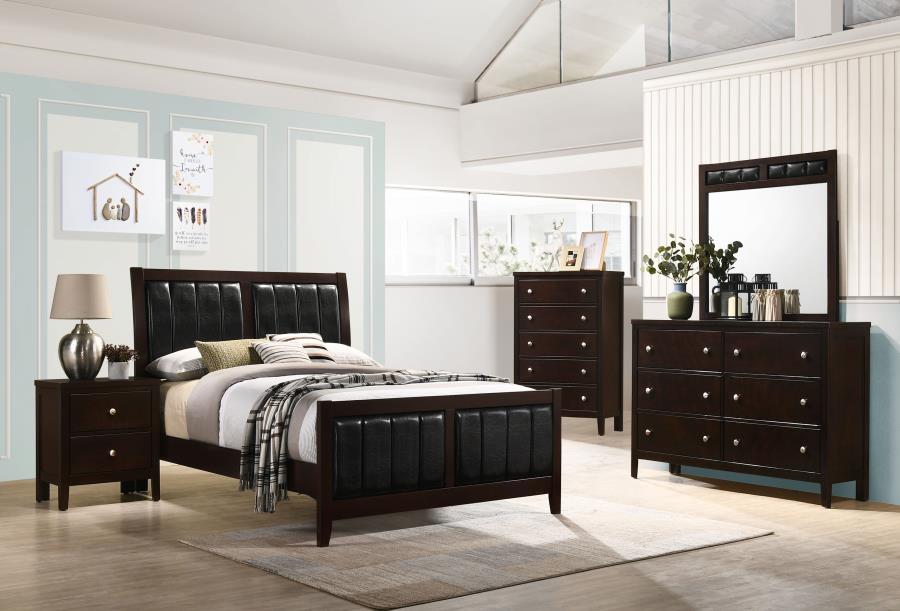 Carlton 5-piece Full Bedroom Set Cappuccino-1