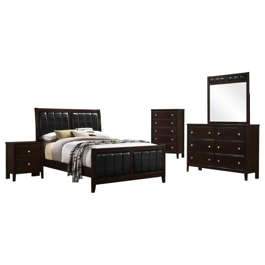 Carlton 5-piece Full Bedroom Set Cappuccino-zoom-2