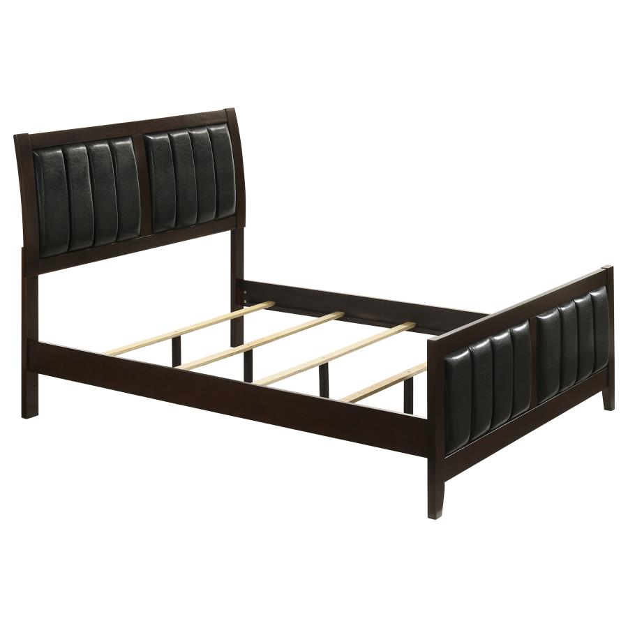 Carlton Wood Full Panel Bed Cappuccino-1