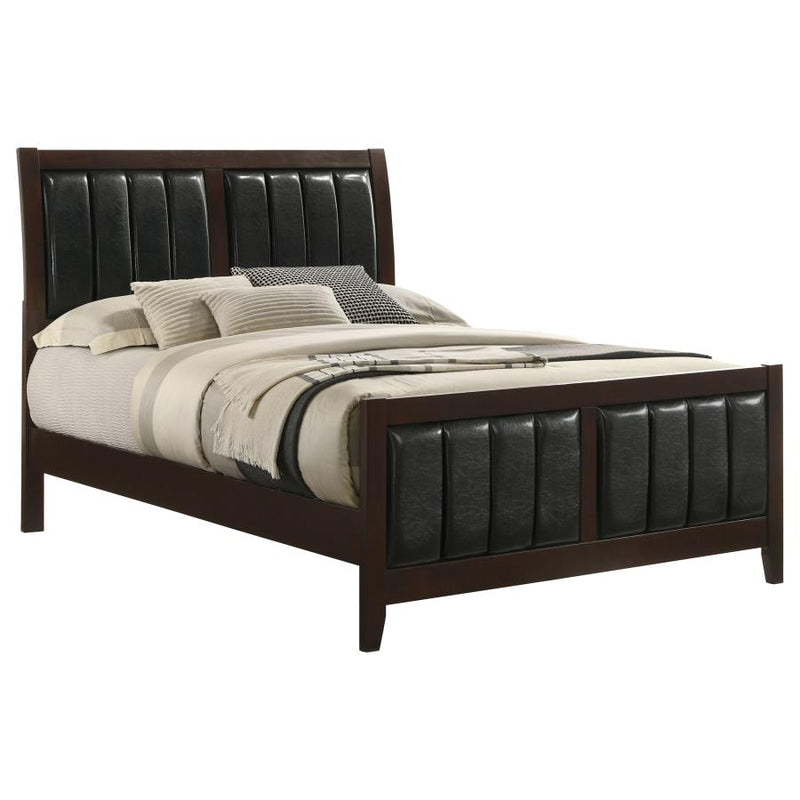 Carlton Wood Full Panel Bed Cappuccino-zoom-
