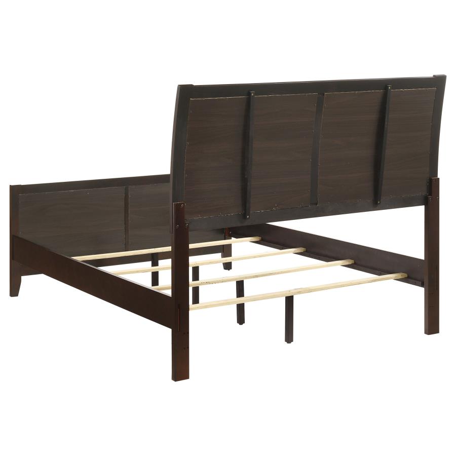 Carlton Wood Full Panel Bed Cappuccino-zoom-5