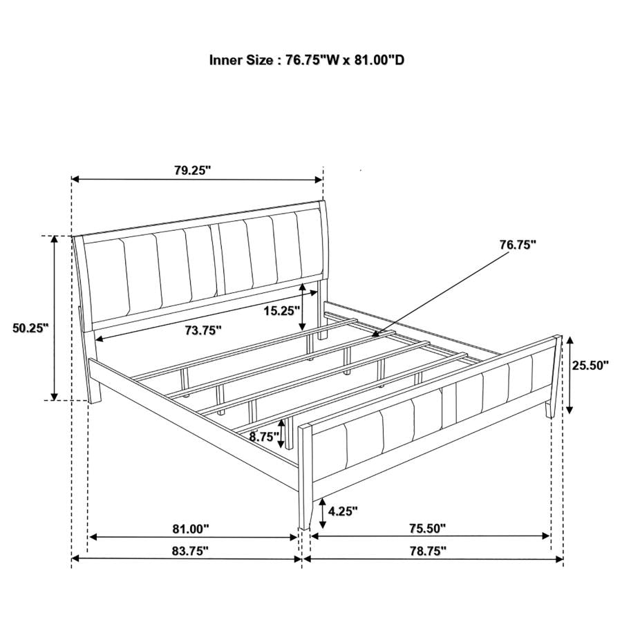 Carlton 5-piece Eastern King Bedroom Set Cappuccino-zoom-16