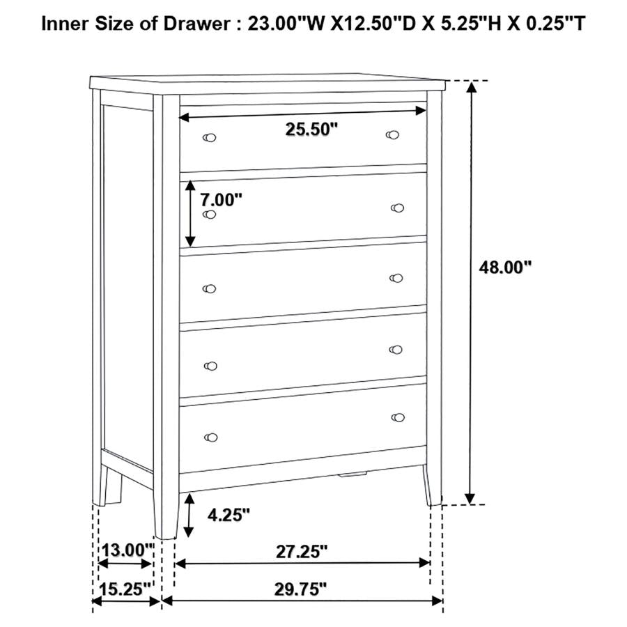 Carlton 5-piece Eastern King Bedroom Set Cappuccino-20