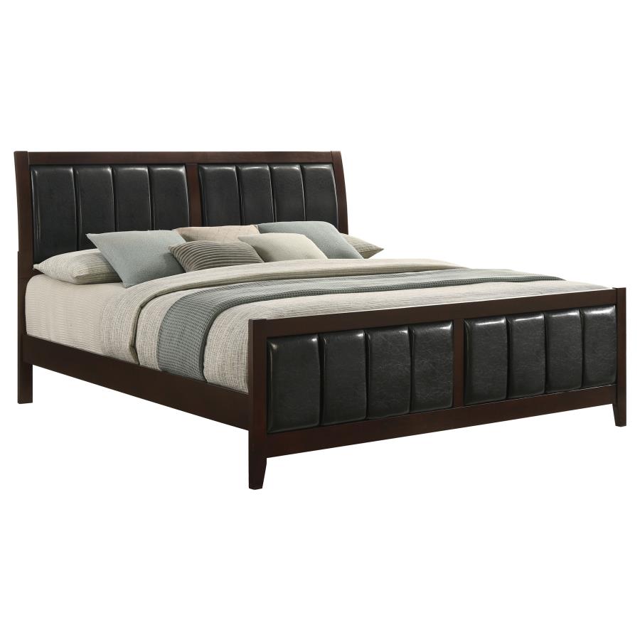 Carlton Wood Eastern King Panel Bed Cappuccino-zoom-3