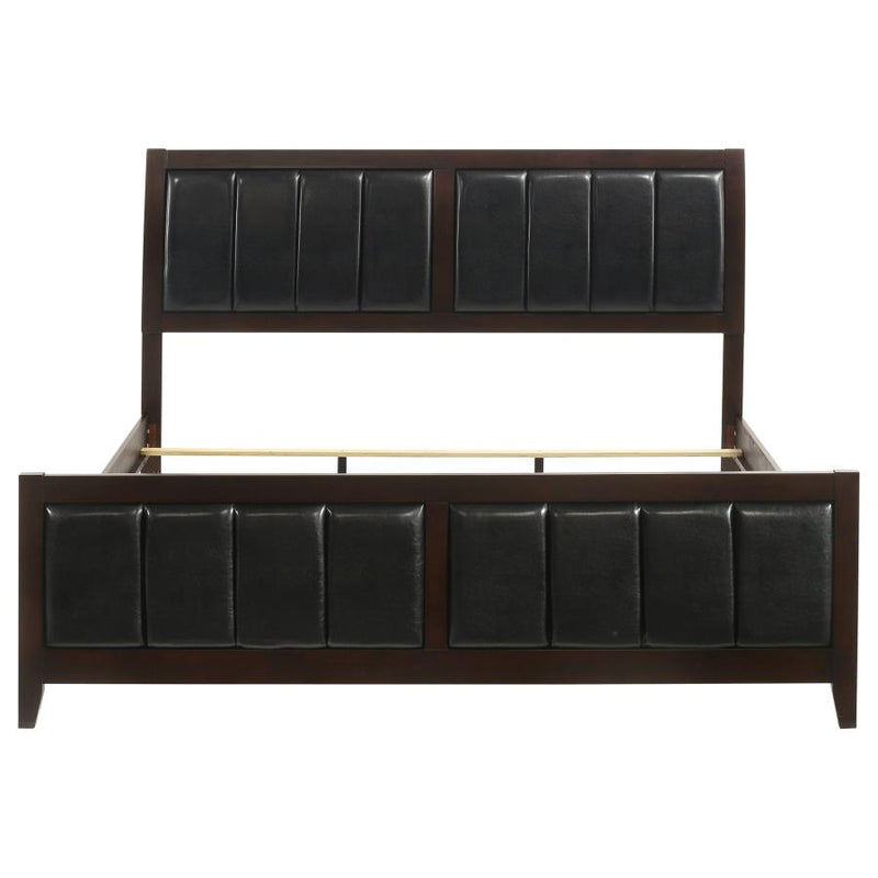 Carlton Wood Eastern King Panel Bed Cappuccino-zoom-