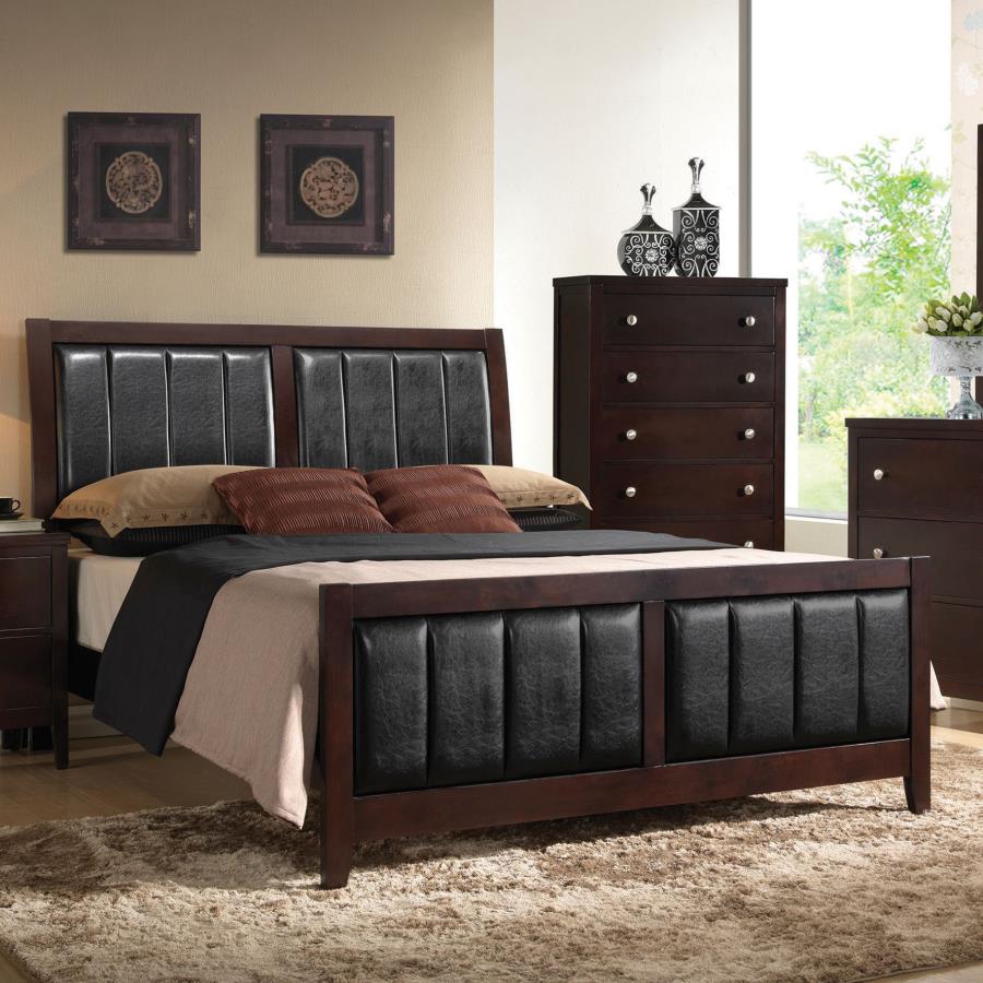 Carlton Wood California King Panel Bed Cappuccino-2