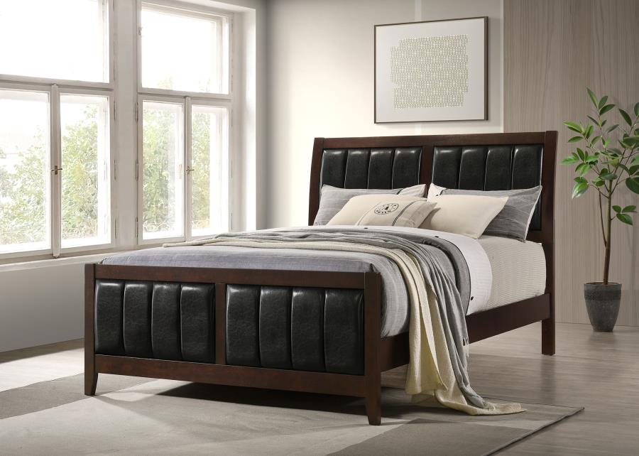 Carlton Wood Queen Panel Bed Cappuccino-zoom-2