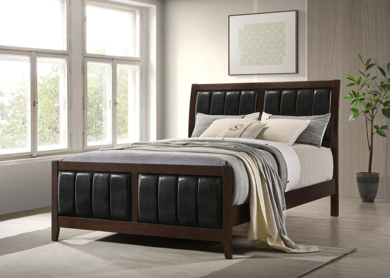 Carlton Wood Queen Panel Bed Cappuccino-zoom-