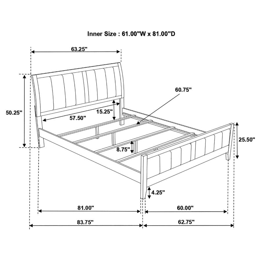 Carlton Wood Queen Panel Bed Cappuccino-10