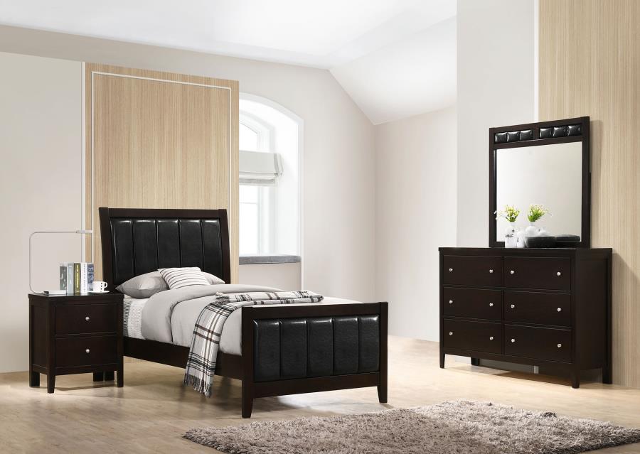 Carlton 4-piece Twin Bedroom Set Cappuccino-1