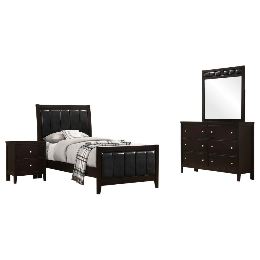 Carlton 4-piece Twin Bedroom Set Cappuccino-2