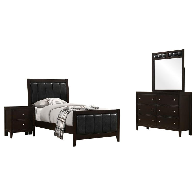 Carlton 4-piece Twin Bedroom Set Cappuccino-zoom-