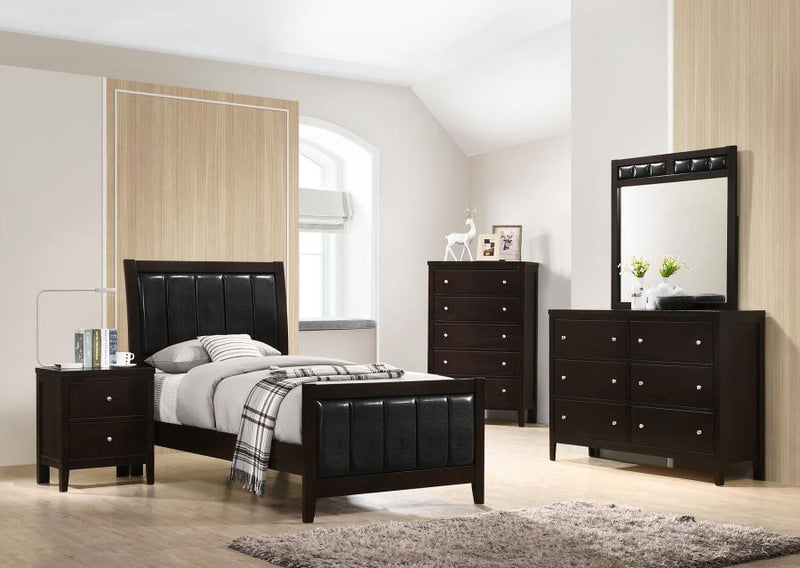 Carlton 5-piece Twin Bedroom Set Cappuccino-zoom-