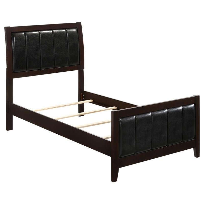 Carlton Wood Twin Panel Bed Cappuccino-zoom-