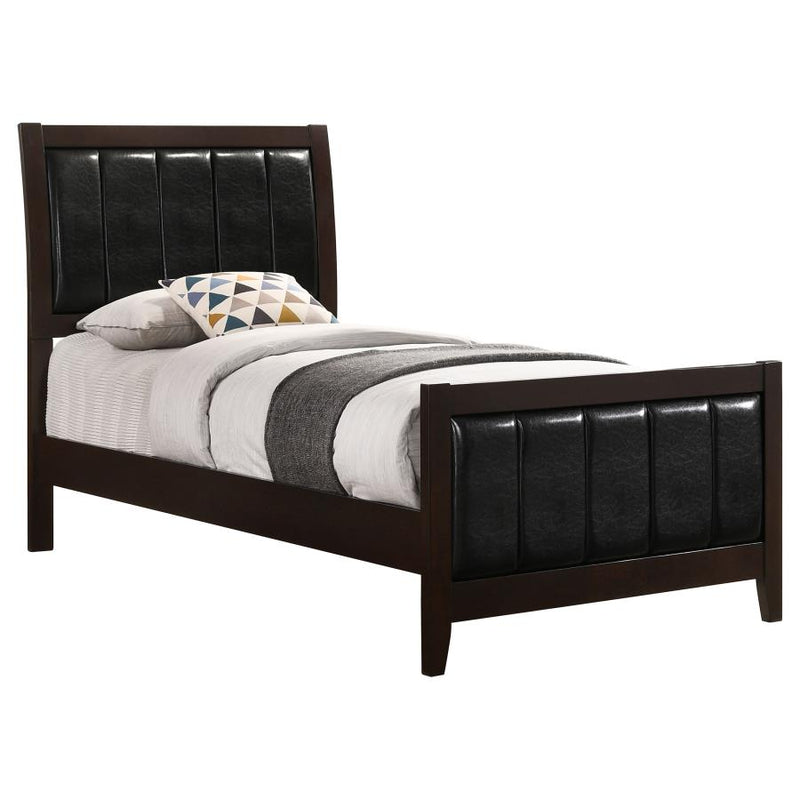 Carlton Wood Twin Panel Bed Cappuccino-zoom-
