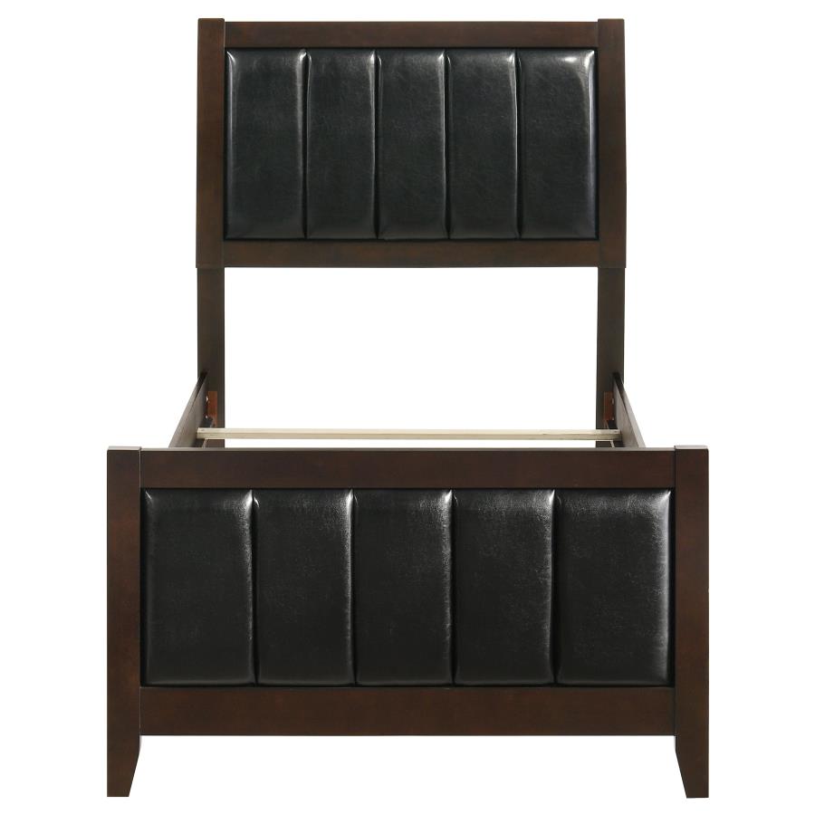 Carlton Wood Twin Panel Bed Cappuccino-zoom-4