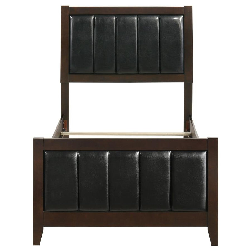 Carlton Wood Twin Panel Bed Cappuccino-zoom-
