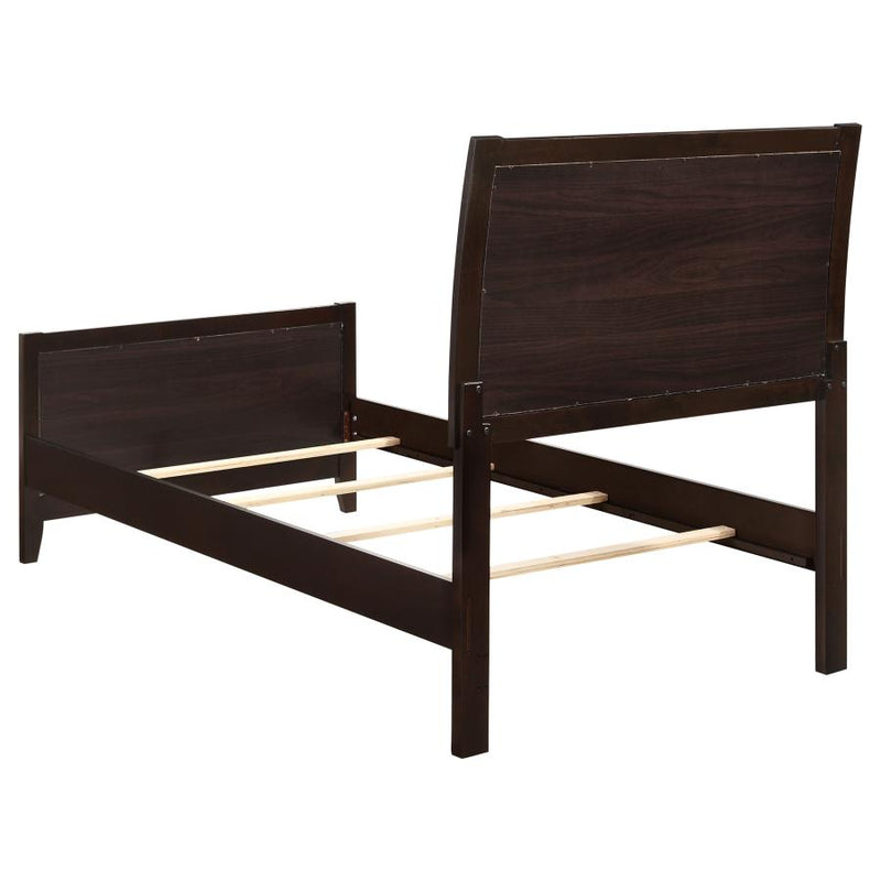 Carlton Wood Twin Panel Bed Cappuccino-zoom-