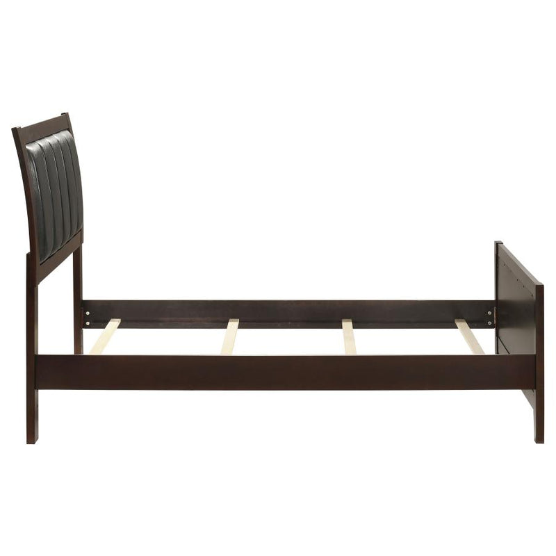 Carlton Wood Twin Panel Bed Cappuccino-zoom-