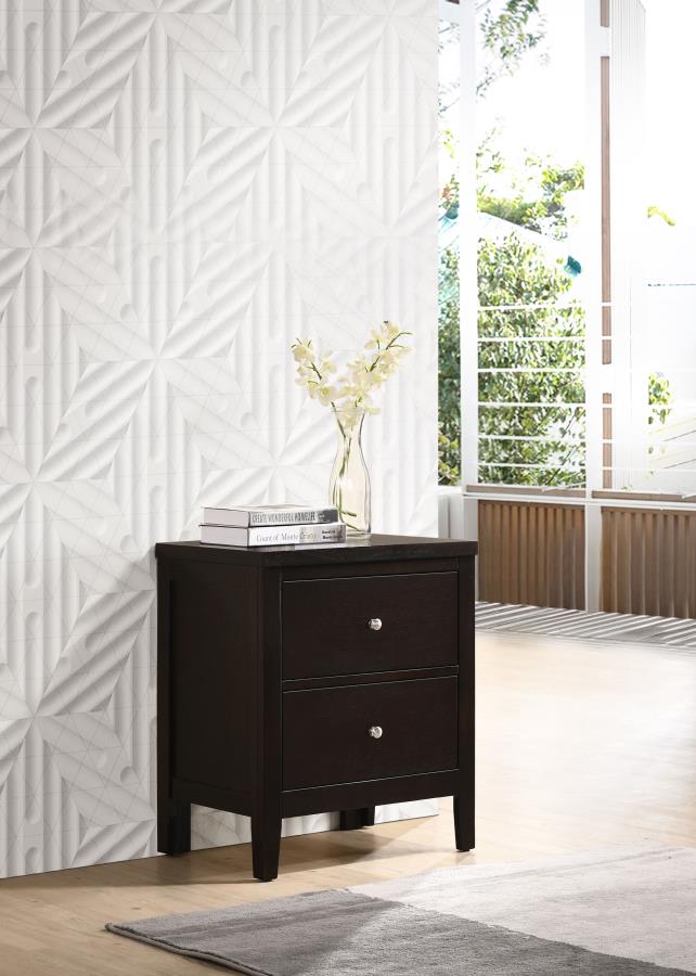 Carlton 2-drawer Nightstand Cappuccino-2