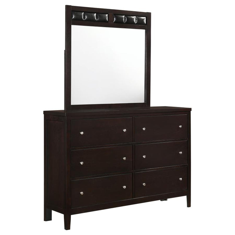 Carlton 6-drawer Dresser with Mirror Cappuccino-zoom-