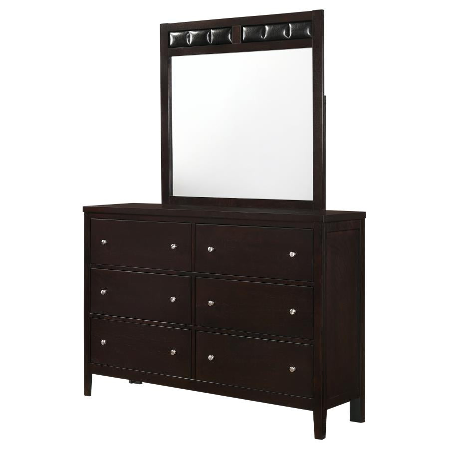 Carlton 6-drawer Dresser with Mirror Cappuccino-4