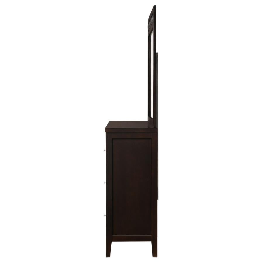 Carlton 6-drawer Dresser with Mirror Cappuccino-zoom-5
